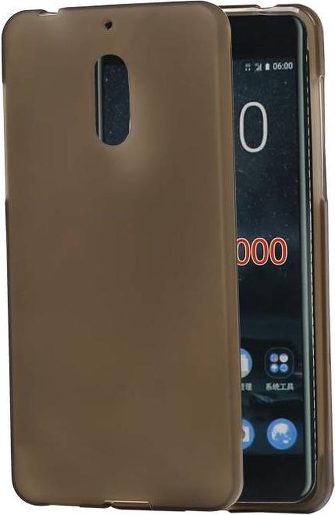BestCases.nl Nokia 6 TPU back case hoesje transparant Grijs