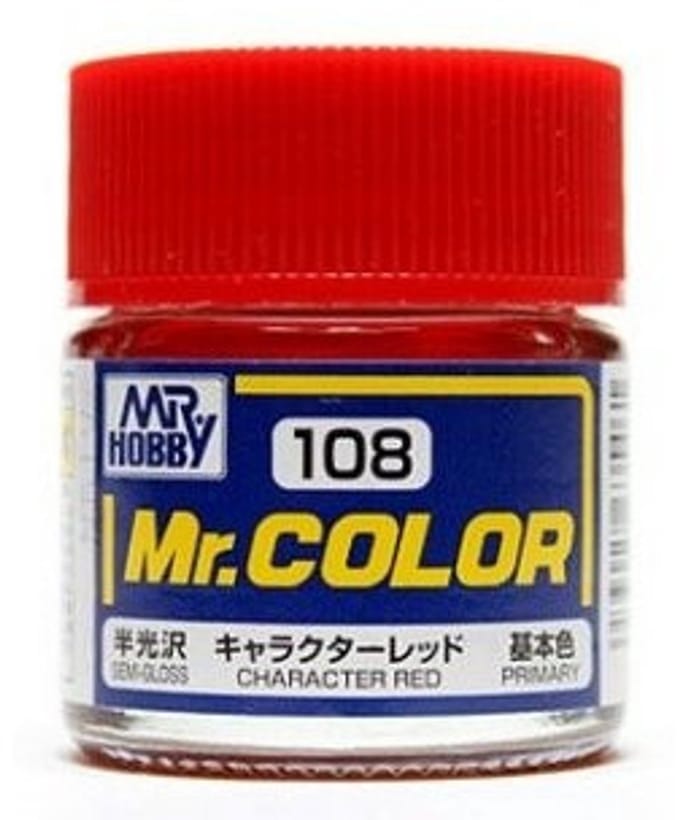 Gunze Mr. Hobby C-108 - Mr. Color 10 ml Character Red - Lacquer Modelbouwverf