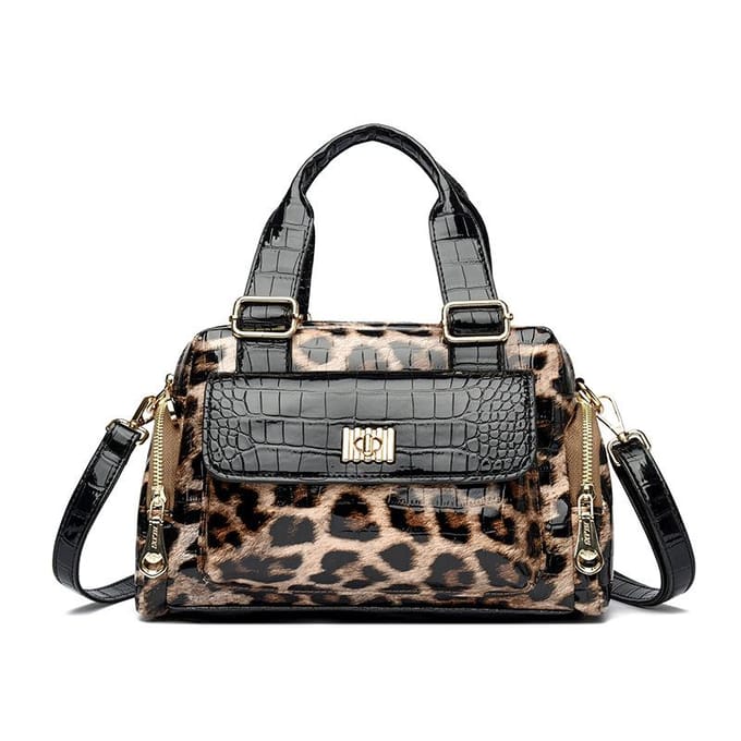 Krokodillenpatroon Multifunctionele Schoudertas Mode Trendy Dames Tas gray
