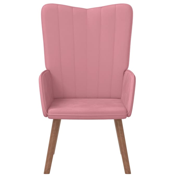 vidaXL - Relaxstoel - fluweel - roze