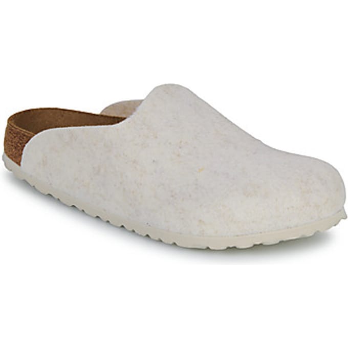 Birkenstock - AMSTERDAM WOOL FELT - Dames pantoffels - Kleur: Wit/beige - Maat: 39