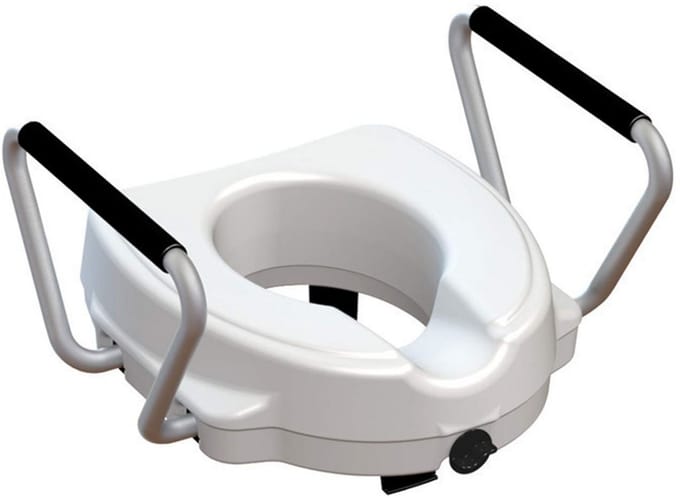 Verhoogde toiletzitting met Vaste Armleuning - 12,5 cm Hoogte