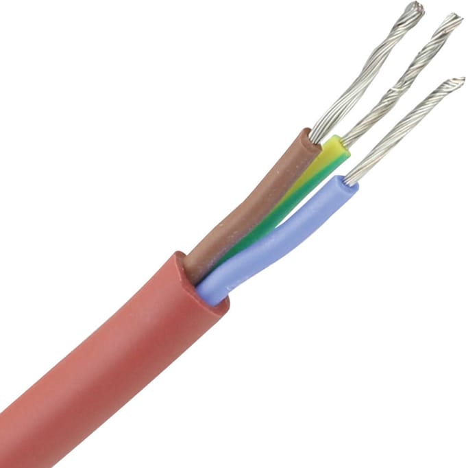 Siliconenkabel SiHF 3x1.5mm² per rol 100 meter