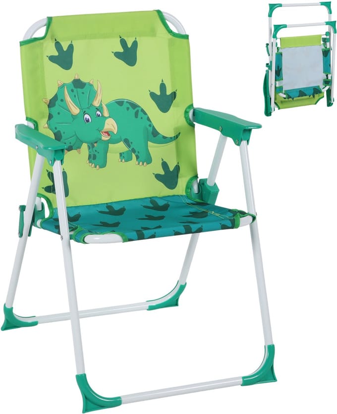 Campingstoel kinderen - opvouwbaar - zithoogte: 26 cm - dinosaurus