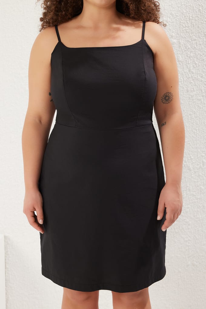 Curve Damesjurk Geblümt Mini Spaghettibandjes Casual Relaxed fit Plus Size