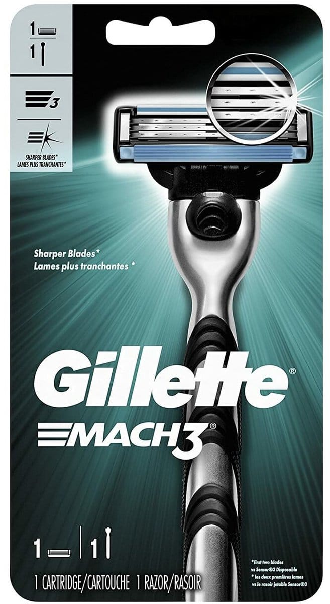 Gillette Mach3 Scheersysteem – Houder + 1 Mesje – 3-bladig – Lubrastrip