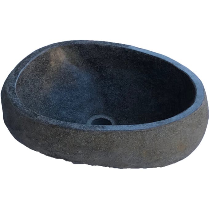 Vtw Living waskom riviersteen natuursteen - 40 x 15 cm