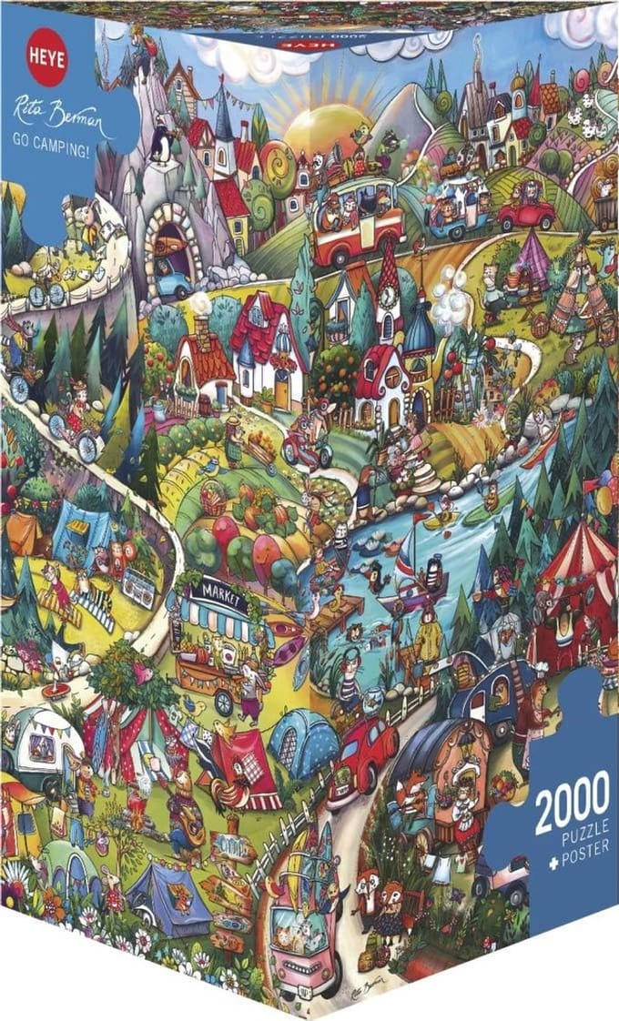 Kampeer Puzzel - Landschap Puzzel - Ontspanning Thuis - 2000 Stukjes - 96 x 68 cm