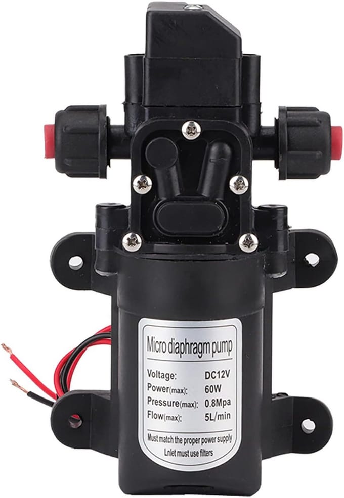 12V Hogedruk Waterpomp Zelfaanzuigend voor Caravan, Camper en Boot - 116 PSI