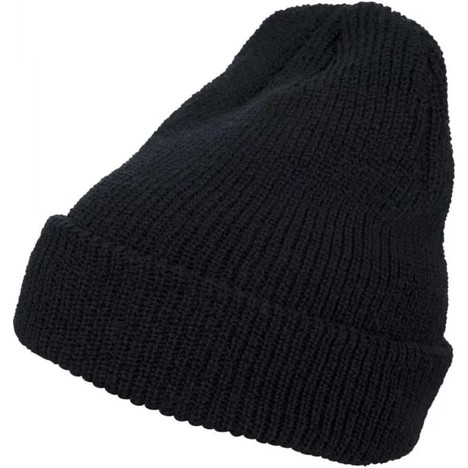 Flexfit - Long Knit Beanie black one size Beanie Muts - Zwart