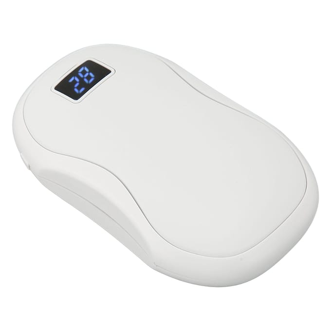 Elektrische Handwarmer Herfst Winter 40‑60 graden celsius Instelbaar USB Oplaadbare Handwarmer met Digitaal white