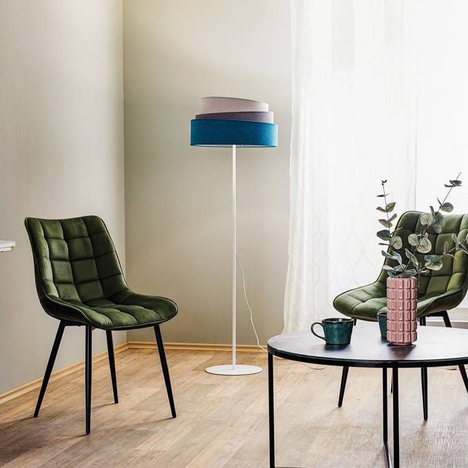 Duolla Vloerlamp Pastel Trio turquoise/grijs/lichtgrijs