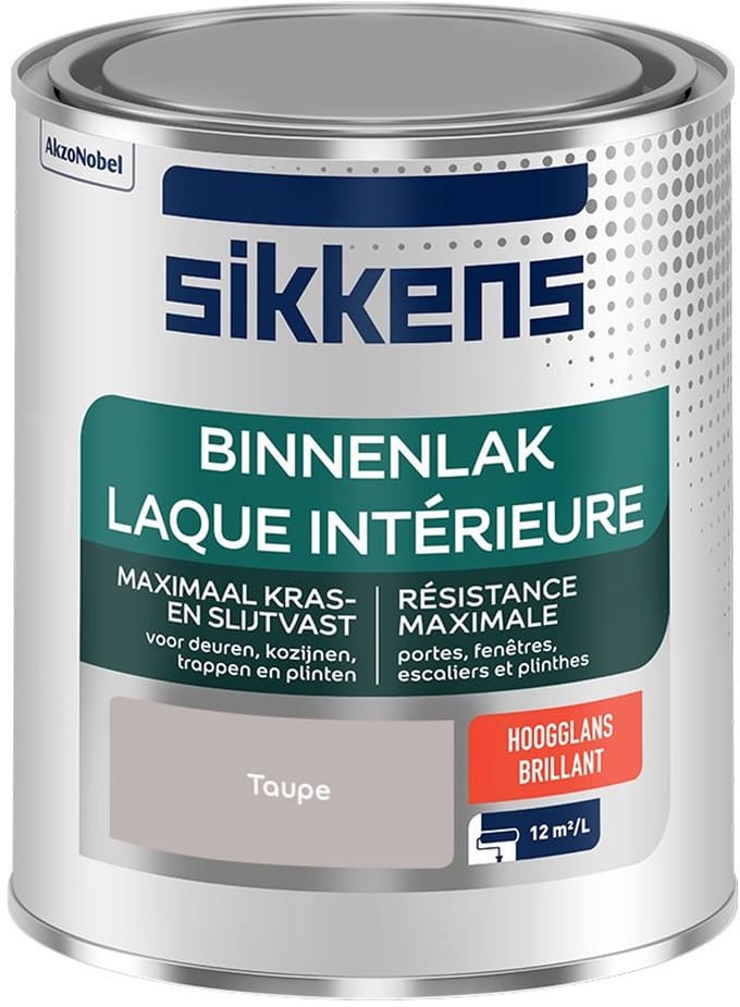 Sikkens - Binnenlak Hoogglans - Taupe - Mengverf - 750 Ml