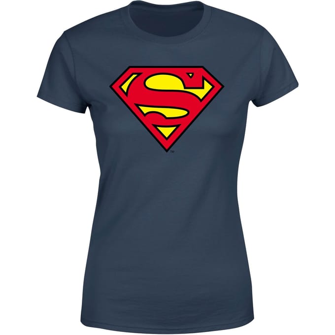 Official Superman Shield Women's T-Shirt - Navy - S