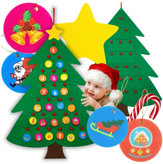 Zolta - Adventskalender - Vilt Kerstboom - 90cm - DIY Omslag