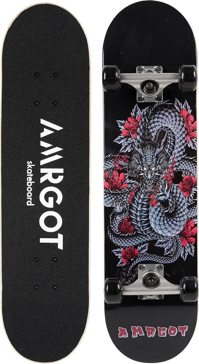 Complete Skateboard voor Beginners en Gevorderden - 31 Inch Dubbel Kick Concave Deck