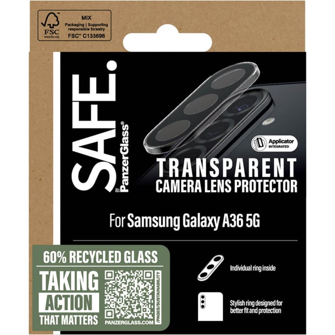 SAFE by PanzerGlass Camera Lens Protector Transparent Samsung Galaxy A36 5G