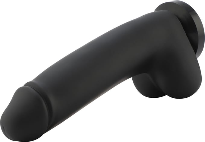 Dildo XL BBC Zwart Opzetstuk 29 cm KlicLok en Zuignap