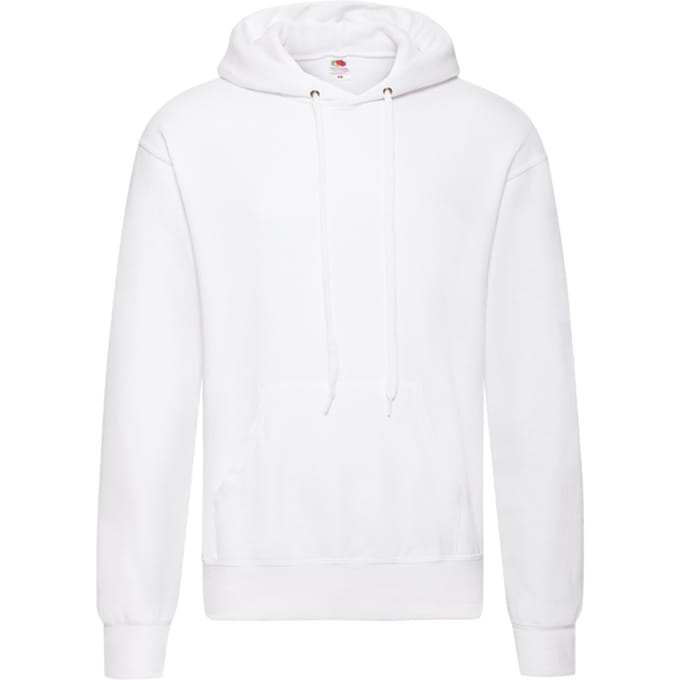 Fruit of the Loom Klassieke effen capuchon voor volwassenen (Wit)