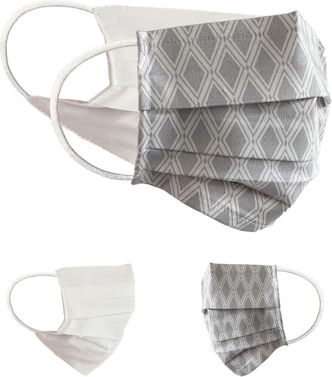 Omkeerbaar Katoenen Mondmasker Set van 2 - Unisex