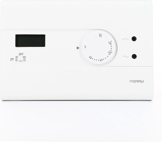 PERRY -SLIM white wall kamerthermostaat 230V nachtverlaging
