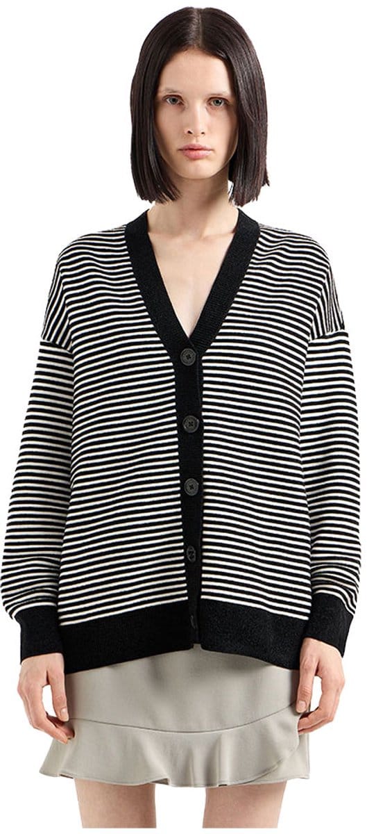 Armani Exchange 6dye1n-ym1tz Cardigan Zwart S Vrouw