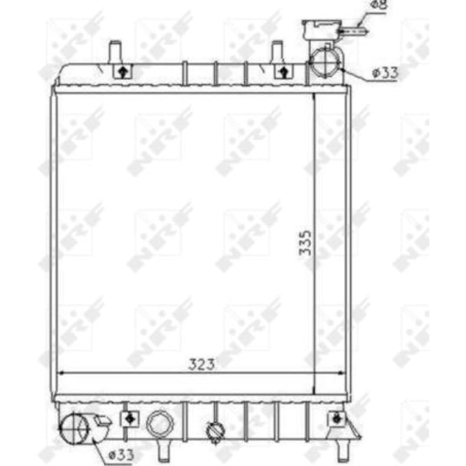Radiator, motorkoeling NRF 53376