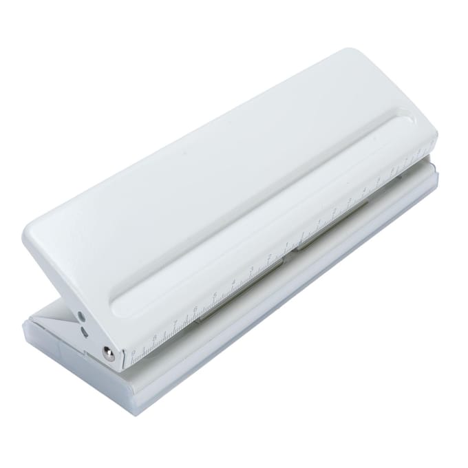 6 Gats Papier Papiersnijder Anti-Slip 6 Vel Capaciteit Verstelbare Gat Papiersnijder voor A3 A4 A5 B3 B4 B5 Kantoor white