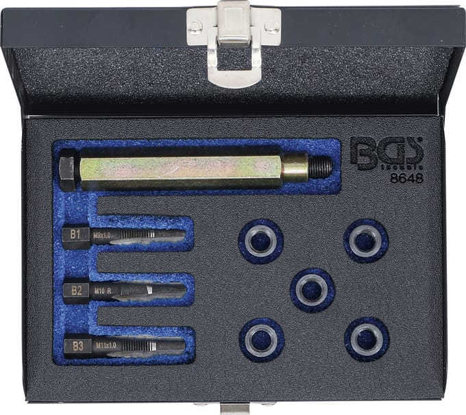 BGS Reparatieset voor gloeibougie schroefdraad M9 x 1,0 mm