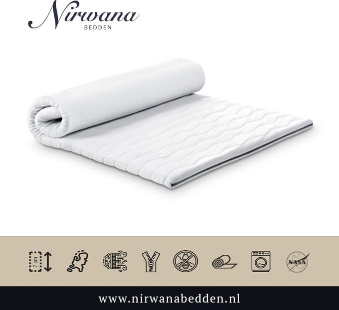 90x200 Topdekmatras - Topper NASA-VISCO - Traagschuim - 7 CM