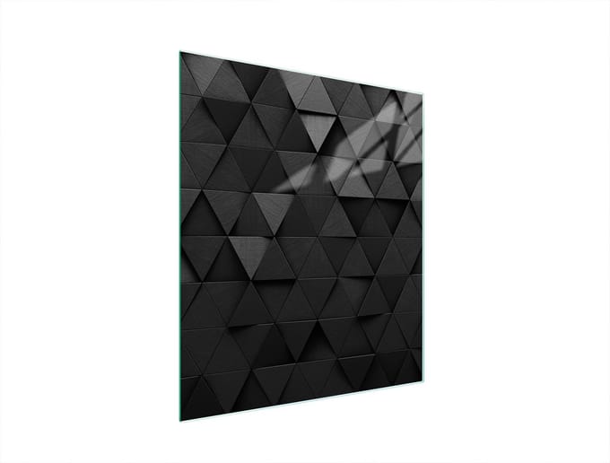 TMK ArtDeko Serie - Snijplank van glas - 45x52 cm - Zwart