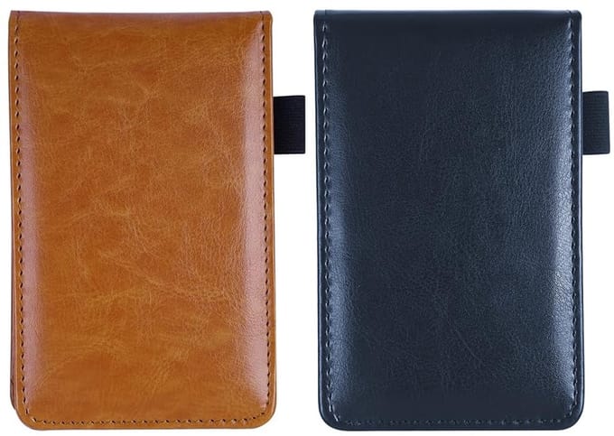 Dailygoods- Notebook Mini - Zaknotebook - Notitieblok - Compact - A7 - Penhouder - PU Behuizing - Notitieboekje