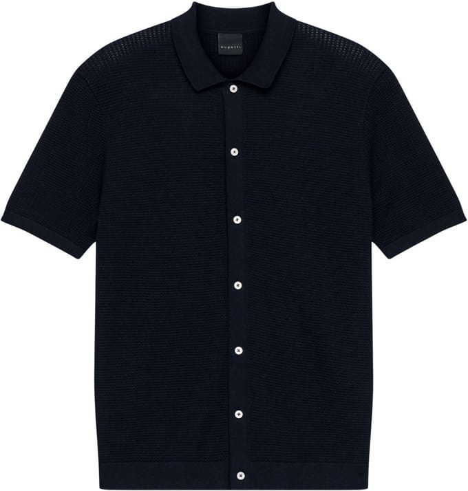 Bugatti - Vest Blauw Bugatti Herren Polo 1/2 Arm Blauw 7100-15536e