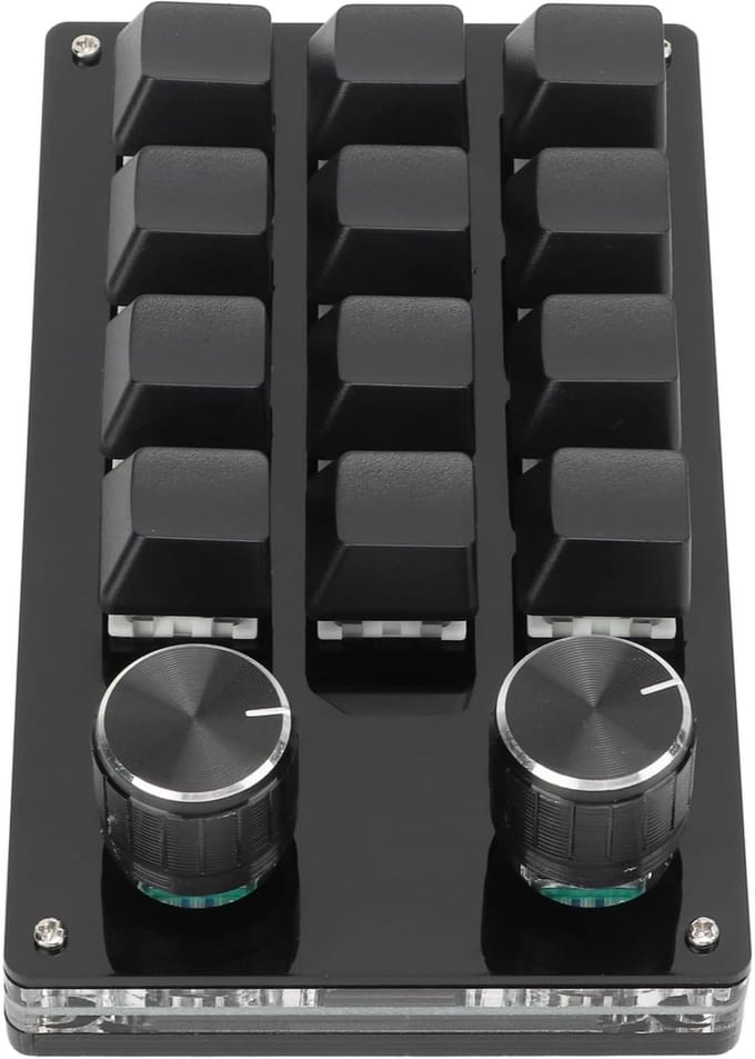 Programmeerbaar Mechanisch Macro Toetsenbord met 12 Toetsen voor Gaming en Kantoor