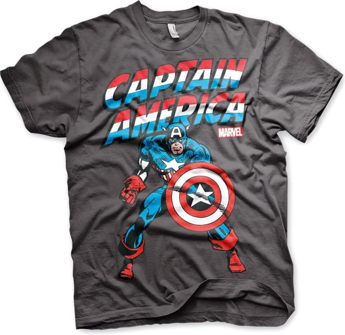 Marvel Captain America Heren Tshirt -M- Captain America Grijs