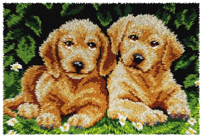 knoopkleed 4268 puppy's in het gras