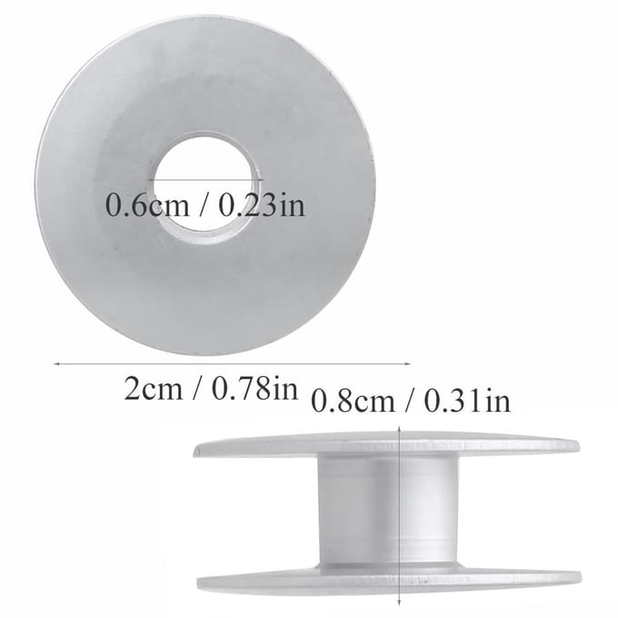 100 Stuks Spoel Hoge Kwaliteit Aluminiumoxide Naaien Borduurmachine Accessoires gray
