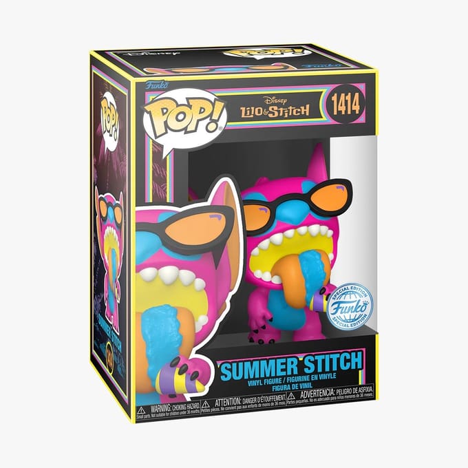 Funko Pop! Disney: Lilo & Stitch - Summer Stitch #1414 Funko Exclusive (Blacklight)