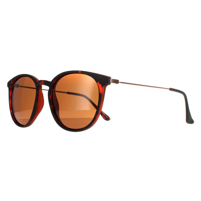 Sonnenbrille Montana mit braunem Polarisationsglas und schwarzen Metallbügeln