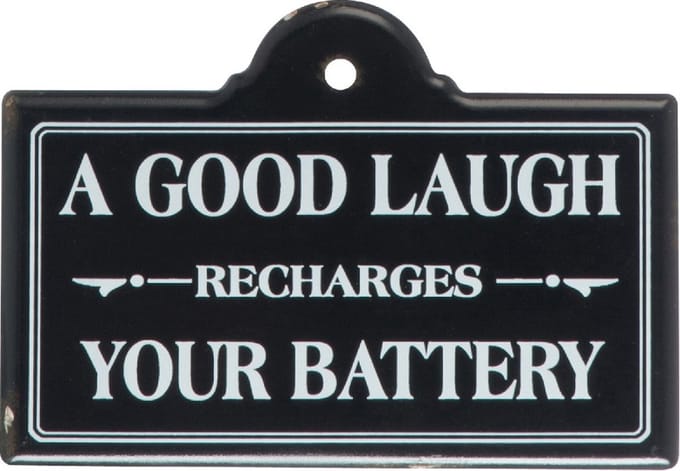 J-line - Tekstbord - A Good Laugh Recharges Your Battery