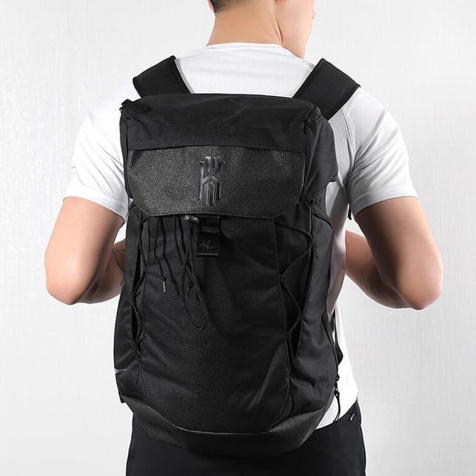Sac à dos décontracté Nike Kyrie en polyester Unisexe Noir BA5788-010 Black gray