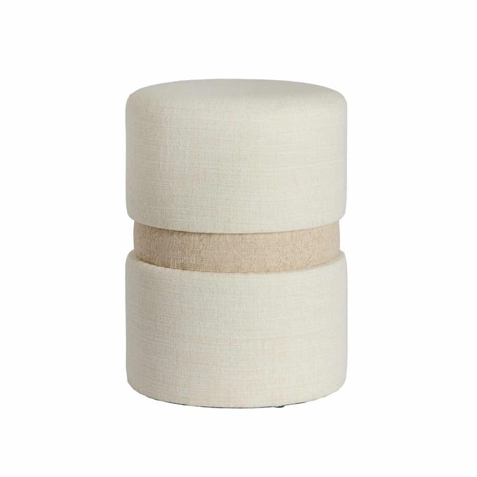 Light & Living Poef Novira - Beige - Ø35x46cm - Modern