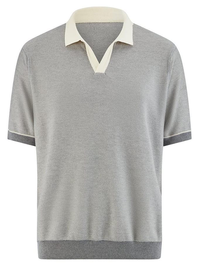 Gebreid poloshirt Van Louis Sayn grijs