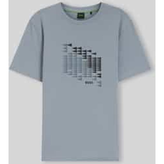 relaxed fit T-shirt van katoenmix model 'TS_NETWORK FLAG'