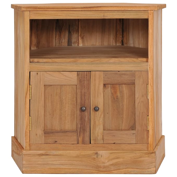 vidaXL - Hoekkast - 60x45x60 - cm - massief - teakhout