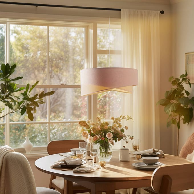 Maco Design Hanglamp Vivien, tweekleurig, crème/wit