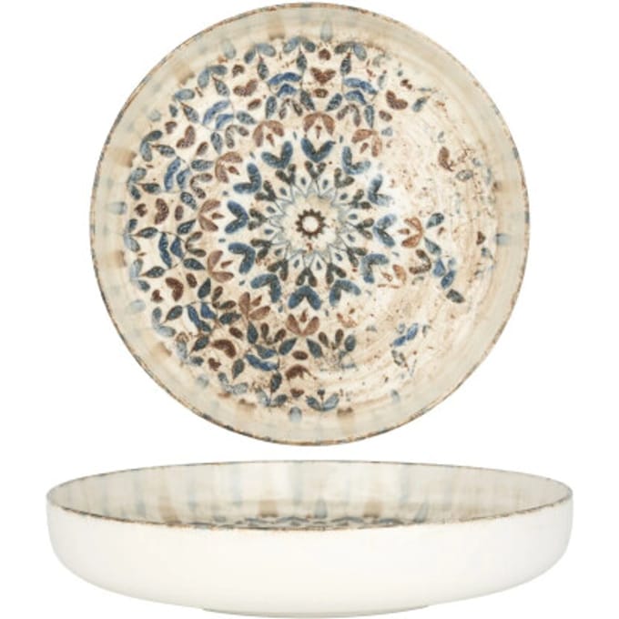 Rinart Diepbord - Aztec - Porselein - 22 cm (800cc) - set van 6