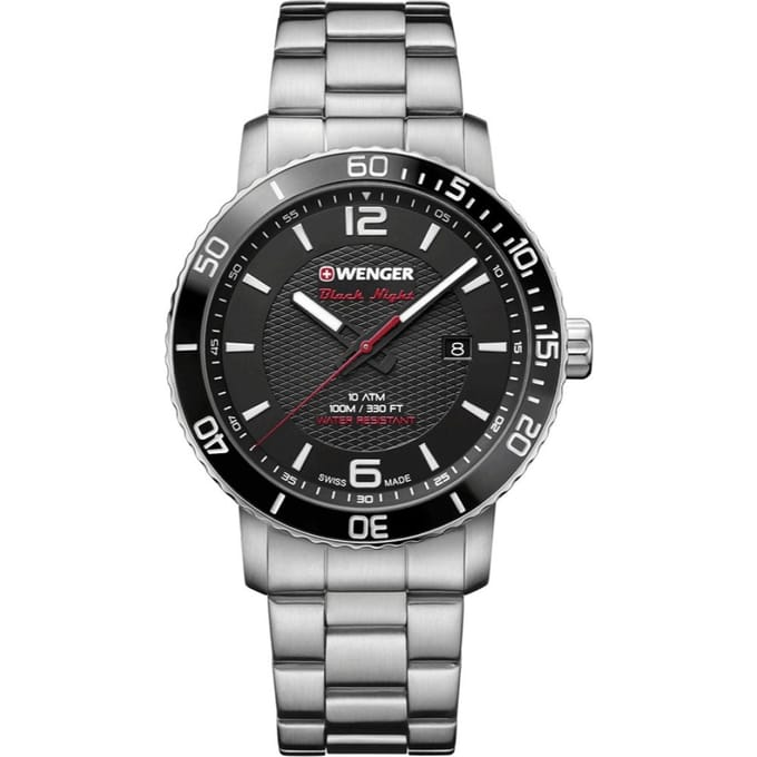 Wenger 01.1841.104 Heren Horloge Swiss-made 44mm 10 ATM