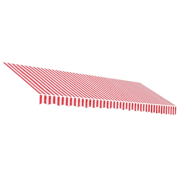 vidaXL - Vervangingsdoek - voor - luifel - 450x300 - cm - polyester - rood - en - wit