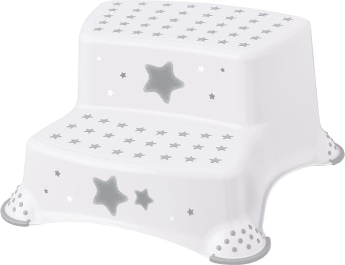 Keeeper Stars Wit 2 Treden Opstapje - kleur Stars nordic white